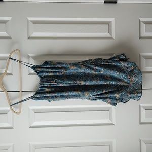 Forever 21 Blue Ditsy Floral Mini Dress Size Medium